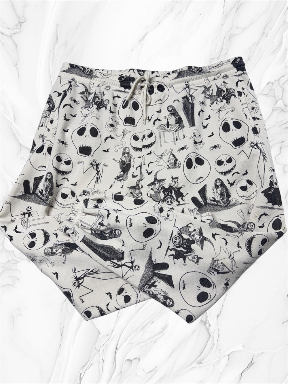 Nightmare Before Christmas Cream & Black Graphic Lounge pants XXL